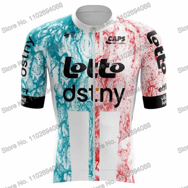 2023 Lotto Dstny Pyöräilyjersey Set Kesä Miesten Pyöräilyvaatteet Maantie Kilpapyörä Paidat Puku MTB Polkupyörä Bib Shortsit Maillot Pants 1 3XL