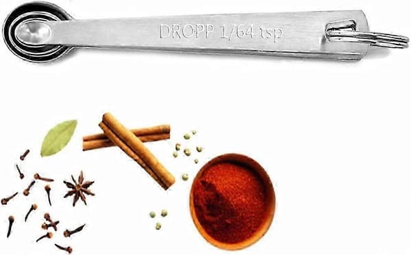 5 stk/sett Mini måleskjeer i rustfritt stål