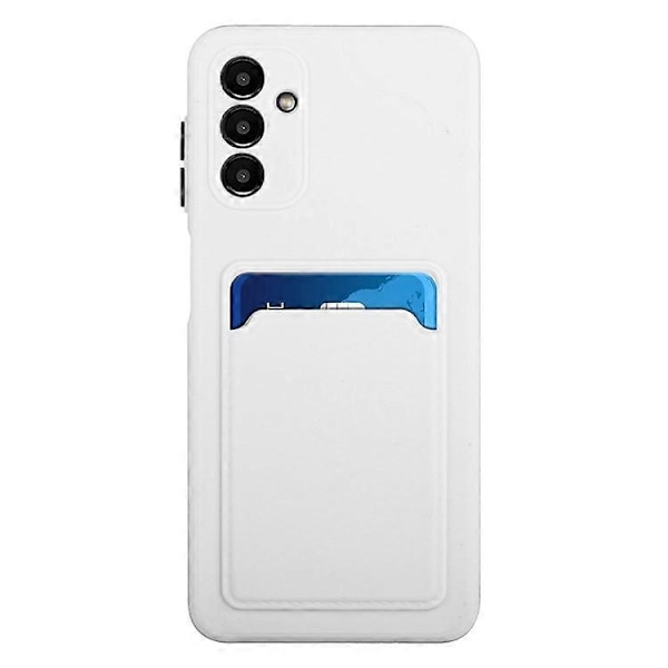 Kompatibelt för Samsung Galaxy A13 5G Kameralinsskydd Stötsäkert TPU Halkfritt Telefonfodral med Korthållare White