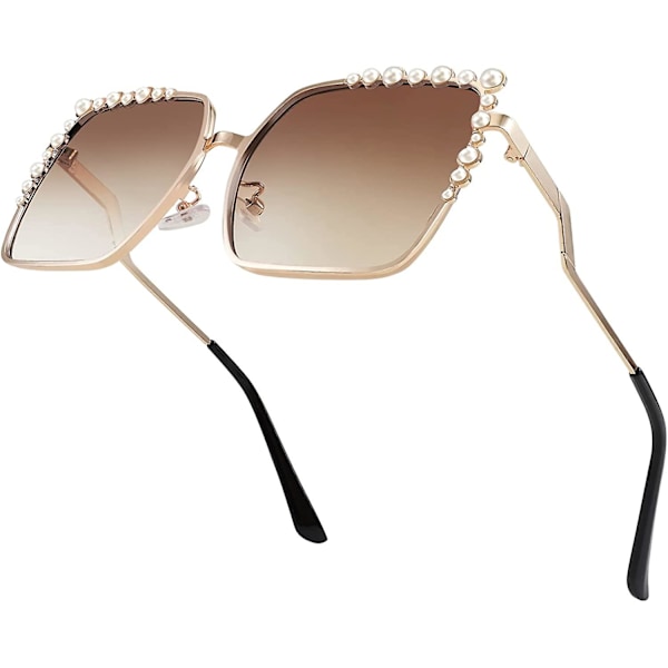 Ubiuo Dame Oversized Firkantede Solbriller Perledesign Damer 2021 Ny Luksus Mode Store Shades B2747