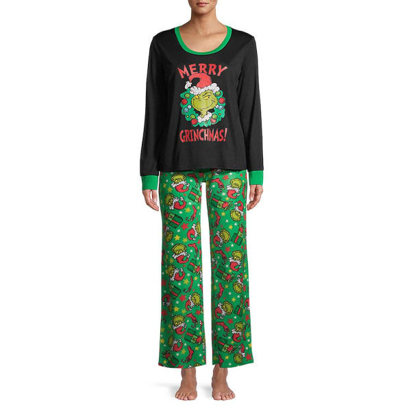 Familjematchande Grinch- set för vuxna, barn och bebisar Julpyjamas Women 10-11 Years