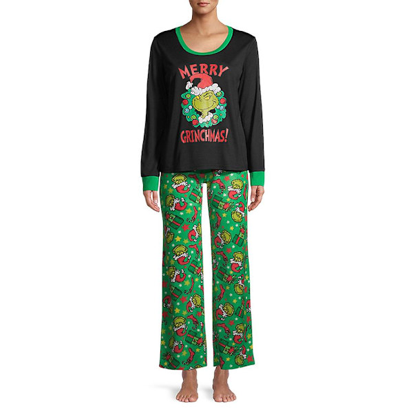 Familjematchning Julgrinch Pyjamas Pyjamas Pjs Set Vuxna Barn Baby Xmas Nattkläder Sovkläder Women 3-4 Years