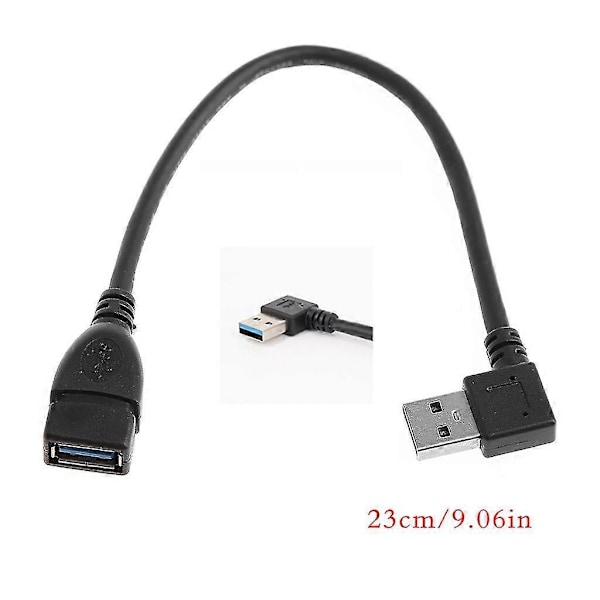 USB 3.0 A Højre Vinkel 90 Grader Han Til Hun USB Forlængerledning Konverter