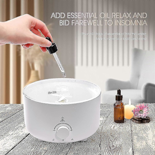 Vulkan Luftfukter, Jellyfish Mist Luftfukter for Soverom, Pulserende/kontinuerlige Moduser, Gul/blå Nattlys Farge Med Fjernkontroll, 560ml