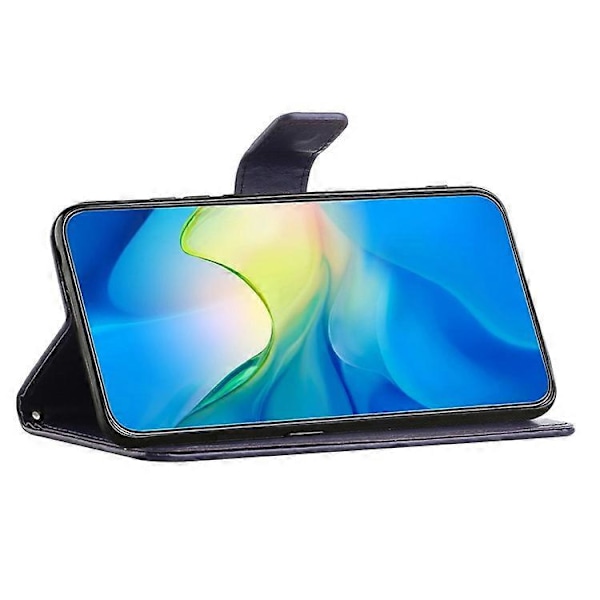 Yhteensopiva Samsung Galaxy Xcover 7 -puhelimen kotelo, pudotuskestävä, painettu PU-nahkainen lompakkokotelo DarkPurple