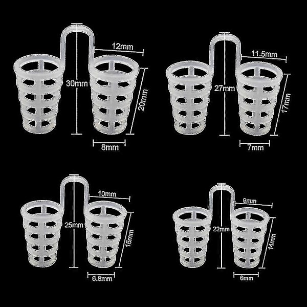 8-pack Näsventiler för att underlätta andning, anti-snarknings näsventiler med olika storlekar, andningshjälp, näsdilator, inklusive resefodral Guanzai X[E