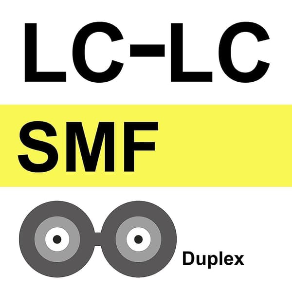 Lc-lc Smf Duplex Fiber Optisk Patch Kabel, 1-meter (3.3-ft)