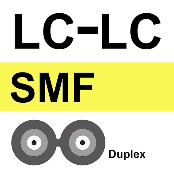 Lc-lc Smf Duplex -valokuitukaapeli, 1 metri (3,3 jalkaa)