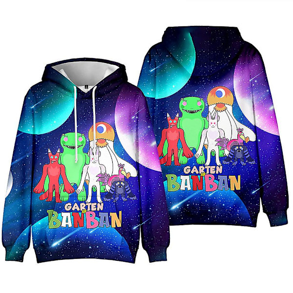 Pojkar Flickor Garten Of Banban Huvtröjor Sweatshirt Casual Pullover Jumper Toppar med ficka Barn Fans Present style 3 7-8 Years