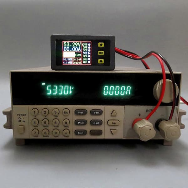 Kompakt Lade-Utladingsmonitor 0-90V 100A for DC Amperemeter Voltmeter Cellekapasitet