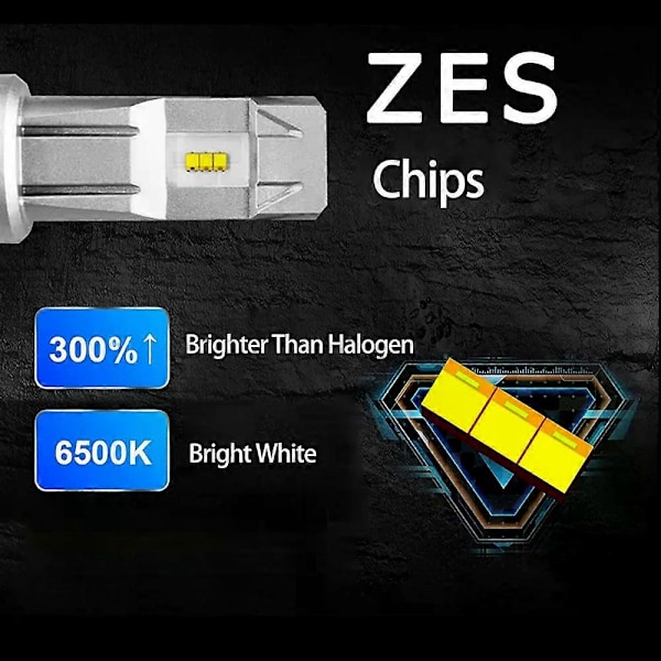 H11 H8 H9 H16 LED-strålkastarlampor 12000Lm per set 6500K Cool White Trådlös LED-strålkastarlampa 2-pack