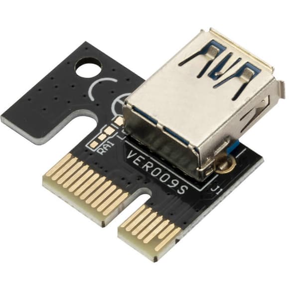 6PCIEX1 till X16 Grafikkortsplatsadapter PCI-E Riser Board PCI för Express