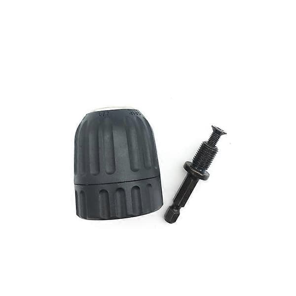 Nøglefri borepatron, 0,8-10 mm, 1/4\" sekskantet skaft, ABS, Sort