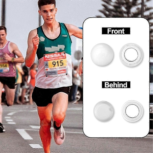 10 Par Løpebib-Magneter, Magnetiske Løpebib-Klemmer Maraton Bib-Klemmer Løpebib-Spenner Bib Fa