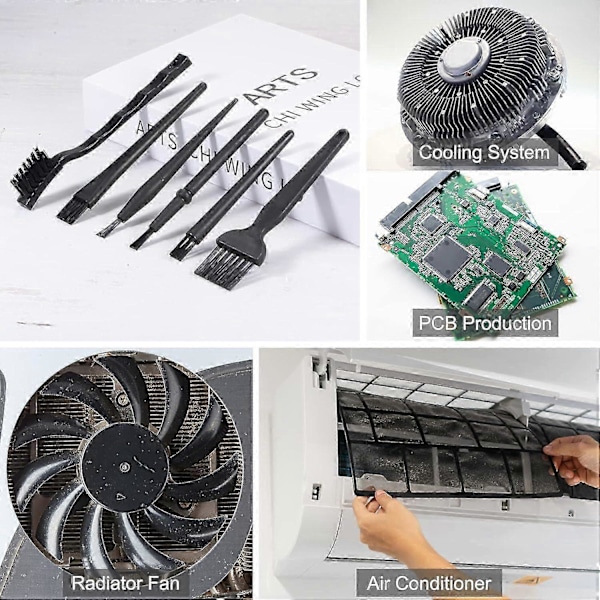 5 stk. Antistatiske rengøringsbørster 16x18mm PV Plast Ledende Børster Små Smalle Antistatiske ESD Børster til Rengøring af PCB Laptop Tastatur Blæser