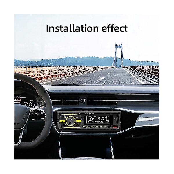Yksi DIN-kokoinen auton äänentoisto Bluetooth-autoradion vastaanotin LCD-näytöllä AM/FM-radio MP3-soitin USB SD A