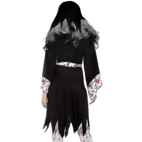 Nopea toimitus Stained Nun Vampire Costume Game Uniform Halloween-asu korkealaatuinen S