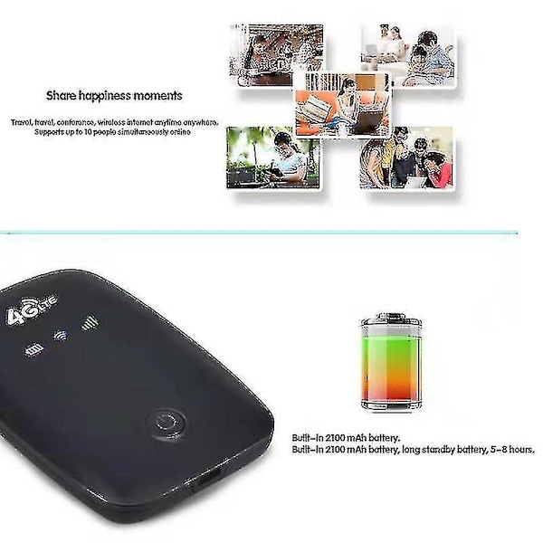 Trådløs Router 150m 4g Bærbar Trådløs Router 2.4/5g Dual-band Wifi Router Android 6.0