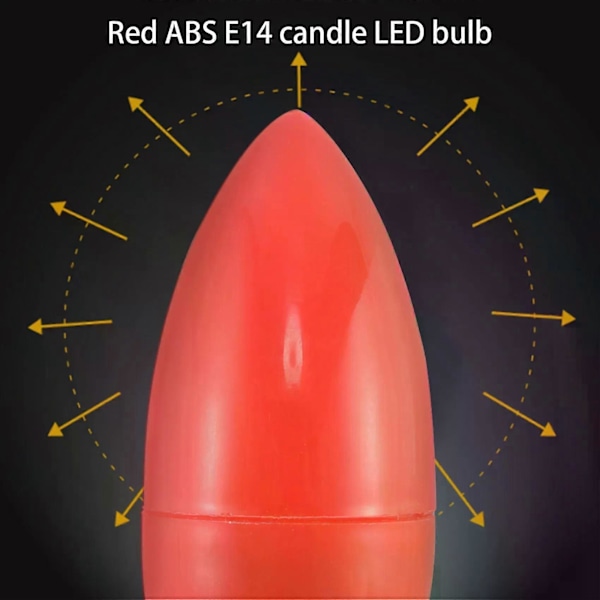 LED Lys Lyspærer Rød Lykkelampe Gudelys Energibesparende Lys E14
