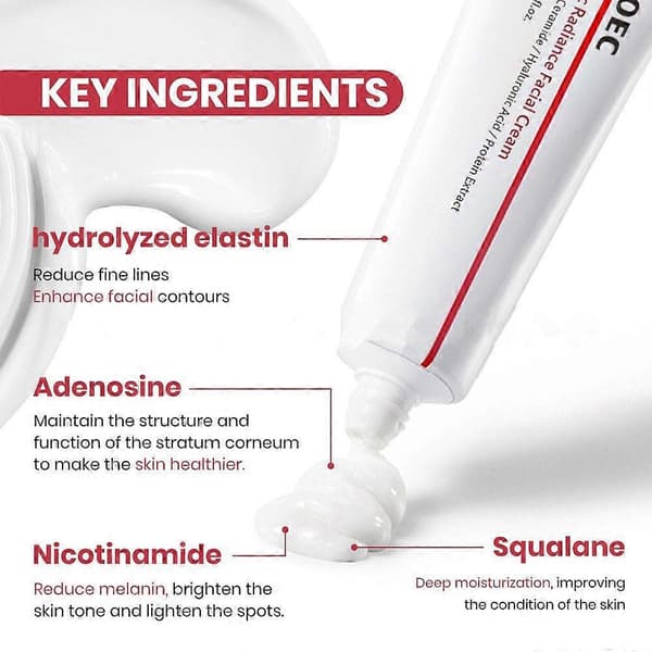 Elastic Radiance Ansiktskräm, Anti-aging Ansiktsfuktighetskräm, Avancerad Snabbabsorberande & Närande, Återfuktar, Stramar Upp & Reducerar Rynkor, Låg Irritation 1PC