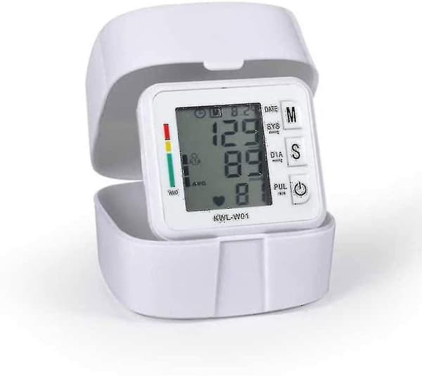 Blodtrycksmätare, med justerbart armband och LCD-display