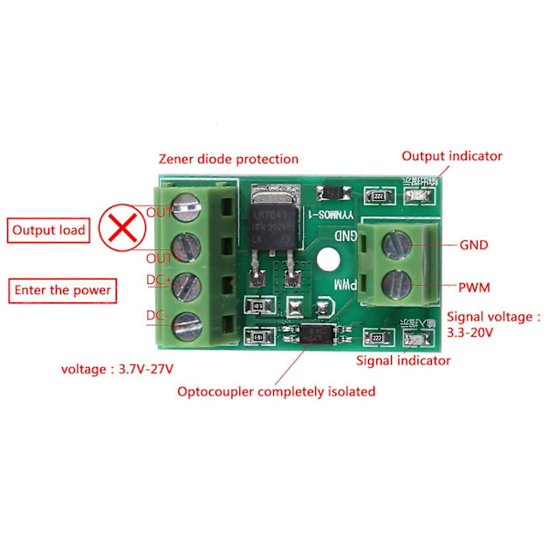 3-20V MOS FET Trigger Switch Drive Modul PWM Regulator Kontrolpanel