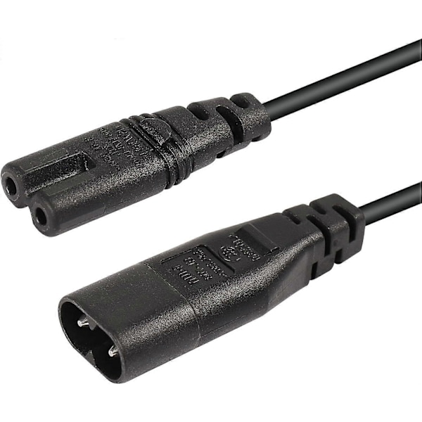 30 cm IEC 320 C7 till C8 strömkabel med strömbrytare