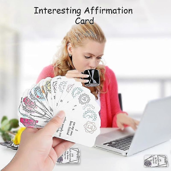 16 st/set Affirmationskort Intressant Självförbättring med Förvaringsväska Bästa Vän Självkänsla Gåva