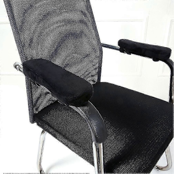Ekstra Tyk Stol Armlæn Med Memory Foam Armlæn 2 Stk Stol Armlæn (sort)