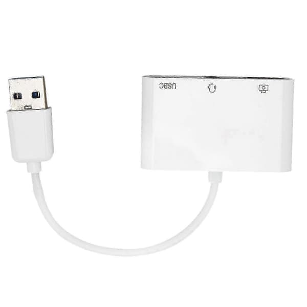 Headset Lader Adapter Multifunksjonell Oppgraderingsopplevelse 3 i 1 Hann til Hunn USB3.0 til 3,5 mm Adapter