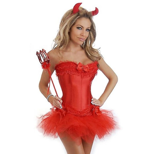 Carnival Halloween Lady Vampire Devil -asu Naughty Demonic Mini Tutu Clubwear Playsuit Cosplay Fancy Juhlamekko 20411C