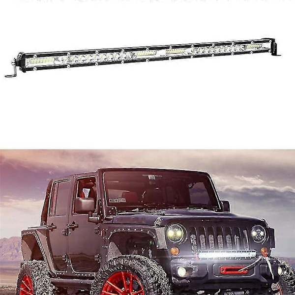 LED Lyslist Spot Flood Combo Beam Slank Enkelt Rad LED Kjørelys Offroad Lys LED Arbeidslys