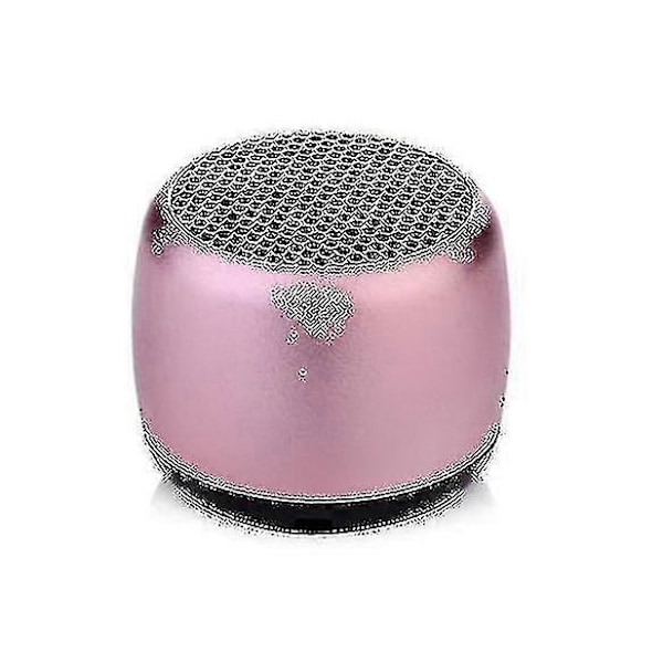 Bärbar Mini Högtalare Bluetooth Trådlös Högtalare Med Solid Metallhölje (rosa)-ZZY