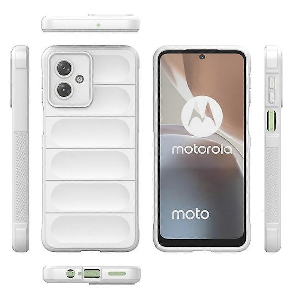Kompatibel med Motorola Moto G54 5G TPU Cover Stødsikkert Robust Telefon Bagcover White