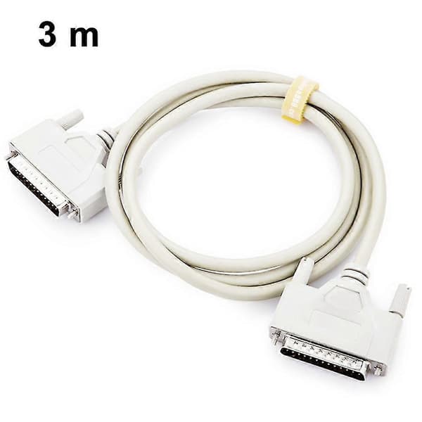 1,5 m/3 m Parallel Db25 Han Printerkabel Kompatibelt med Tilslutning af Computer med Db25 Hun Konnektor til Printer - 3 m