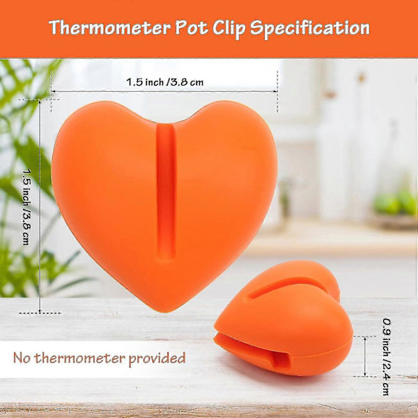 2 stk Termometer Gryde Klips Holder, Sød Termometer Gryde Klips Holder Til Digital