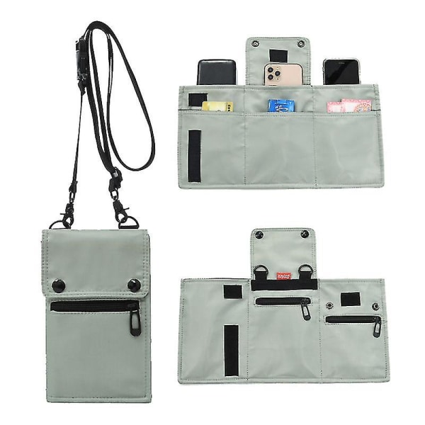 Herraxelväska Multipurpose Small Backpack Nylon Travel Small Bag grey