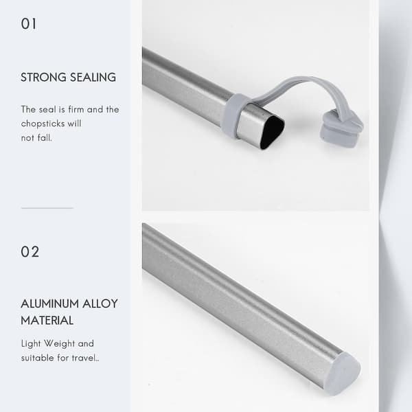 Opbevaringsrør til spisepinde Aluminiumslegering Æske Etui til Titanium Spisepinde Opbevaringsboks Uden Spisepinde