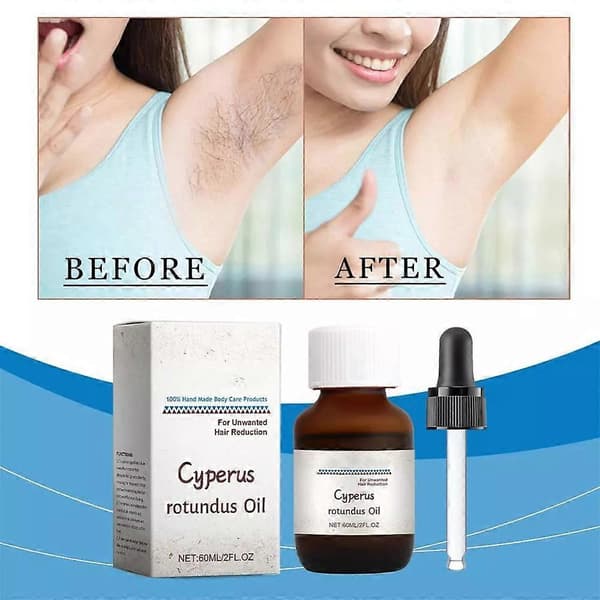 60 ml Cyperus Rotundus olie til hårfjerning, reducerer kropshårvækst HOT 2PCS