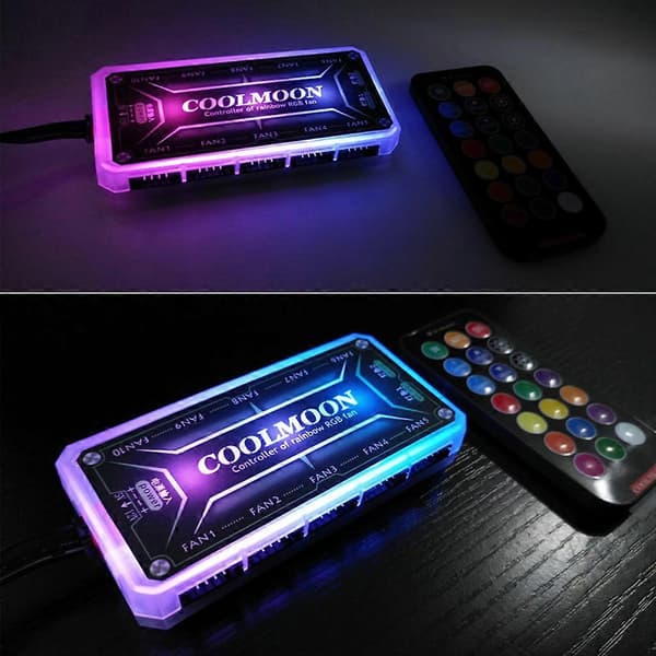 CoolMoon RGB-blæser Intelligent Musikcontroller RGB Farveskift