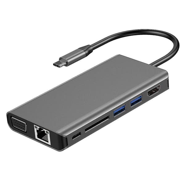 8 I 1 Usb Adapter Usb Opladningshub Type C Enheder Type C Hub Usb C Opladningshub Type C Adapter