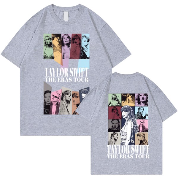 T-paidat miehille ja naisille Taylor Swift Fan T-paita Tryckt T-paita Skjorta villapaita Vuxen sarjan perifeerinen T-paita gray XXL