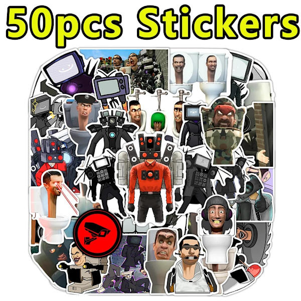 45style Skibidi Toalett Plyschleksak Skibidi Stickers Dop Ja Ja Ja Leksak Skibididop Toalett Camara Kamera Plyschleksak Skibidi Cap White