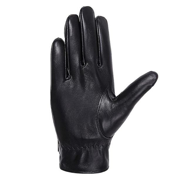 Evago Vintervarma plyschhandskar för män och kvinnor i äkta lammskinn Full Palm Touchscreen D FOR MEN XL