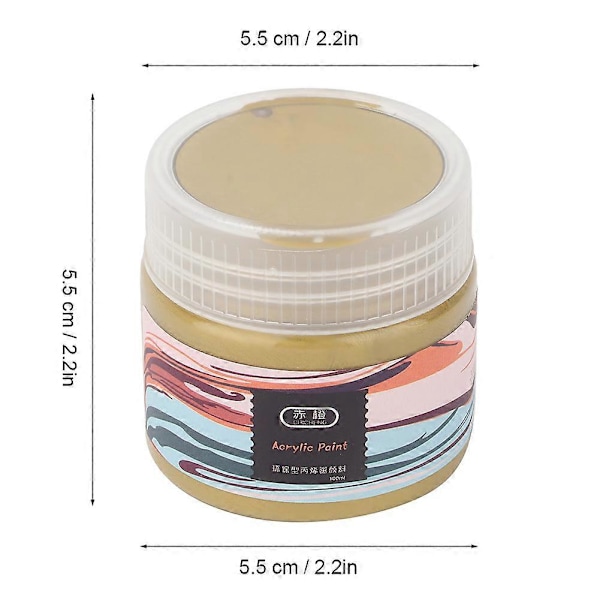 100ml Akrylfärg Konstnärsmålarfärg Konst Hantverk Målning Ritfärg (Brons)