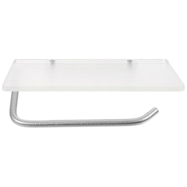 Toiletpapirholder til kommercielle badeværelser med hylde, husejere, 16X10X5.2CM, nem udskiftning af rulle, 1 stk.