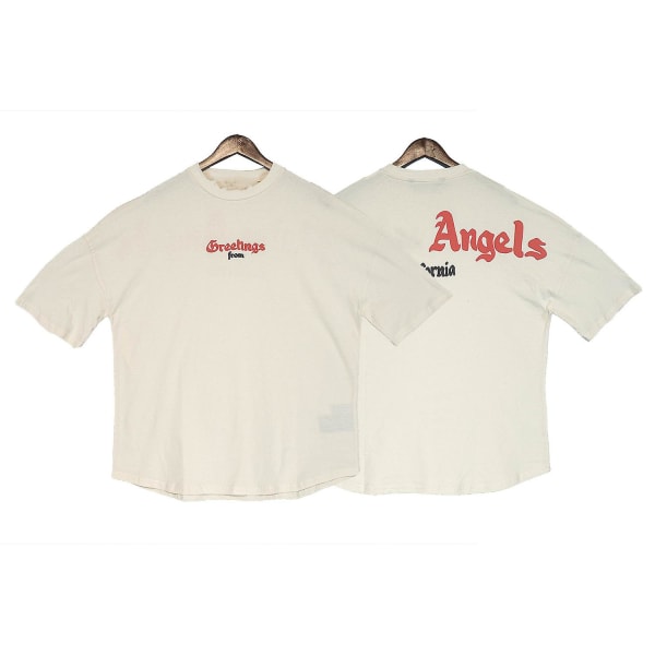 Angels 23ss Herr Dam T-shirts, T-shirts med print Casual Rund Neck Kortärmad Skjorta För Ungdom 1 Eur Size M