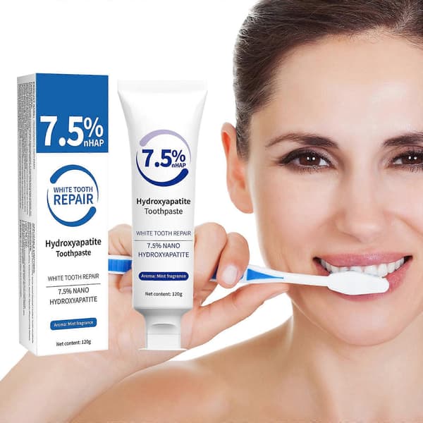 7,5% Hydroxyapatit Tandpasta (Fluoridfri), Nano Hydroxyapatit Tandpasta til Sensitive Tænder, Emaljebeskyttelse 1pcs