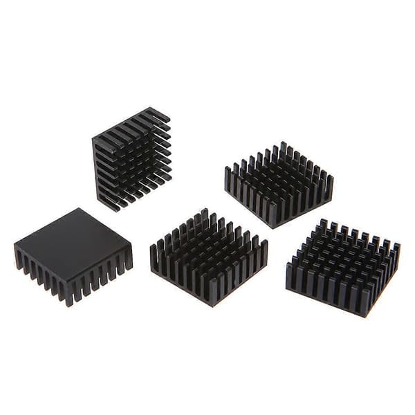 5 stk. computerkøler radiator aluminium køleplade køleplader til elektroniske chips