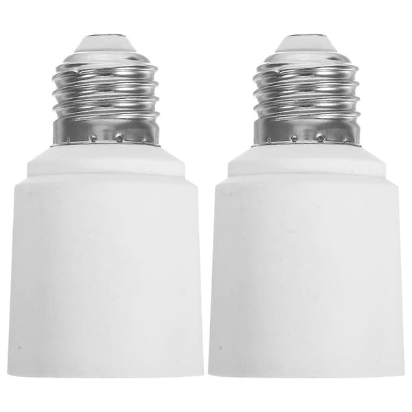 Pære Base Adapter E27 Til E40 Konverter Til Kontorbrug Plast Kompakt Design Overbelastningsbeskyttelse 2 stk